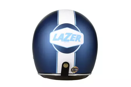 Lazer Mambo Evo Race motorcykelhjelm med åbent ansigt blå hvid L-3