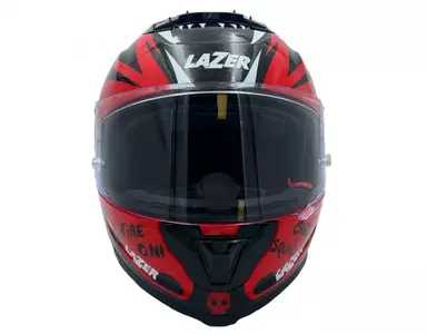 Capacete integral de motociclista Lazer Rafale Evo Oni vermelho preto L-4