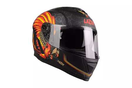 Lazer Rafale Evo Phoenix capacete integral de motociclista preto amarelo vermelho L-1