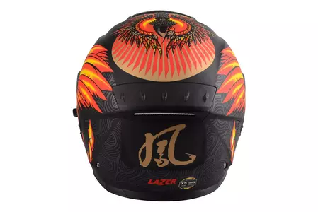 Lazer Rafale Evo Phoenix capacete integral de motociclista preto amarelo vermelho L-4