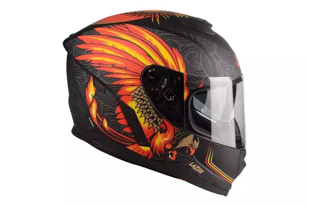 Lazer Rafale Evo Phoenix motociklistička kaciga za cijelo lice crno žuto crvena XS-3