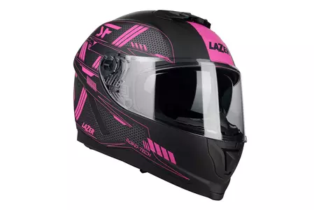 Lazer Rafale Evo Roadtech integralus motociklininko šalmas juodas rožinis matinis M-1