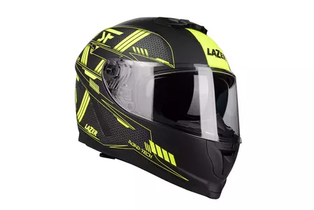 Lazer Rafale Evo Roadtech capacete integral de motociclista preto amarelo mate L-1