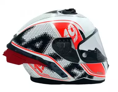 Lazer Rafale SR Evo Pixel capacete integral de motociclista branco preto vermelho M