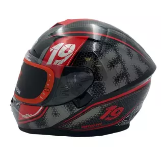 Capacete integral de motociclista Lazer Vertigo Evo Pixel Preto escuro vermelho L-1