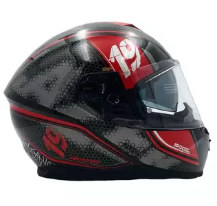 Capacete integral de motociclista Lazer Vertigo Evo Pixel Preto escuro vermelho L-2
