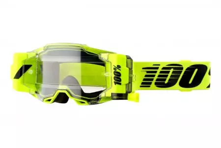 Motociklističke naočale 100% Percent model Armega Nuclear Citrus Forecast roll-off boja žuta fluo/crna prozirna leća-1