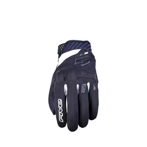 Five RS-3 Evo Lady ženske motorističke rukavice, crno-bijele 11-1