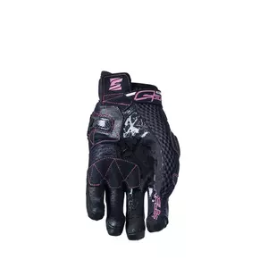 Five Stunt Evo Airflow Lady rukavice na motorku čierna/ružová 10-2