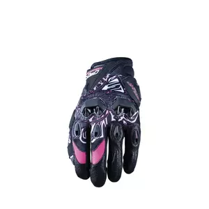 Dámske rukavice na motorku Five Stunt Evo Replica Lady flower pink 11 - 917013111