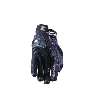 Γυναικεία γάντια μοτοσικλέτας Five Stunt Evo Replica Lady λουλούδι ροζ 7-2