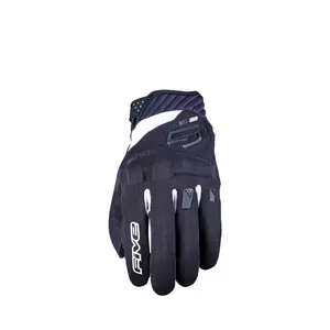 Cinque guanti da moto RS-3 Evo Kid nero e bianco 5/L-1