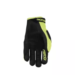 Cinci mănuși de motocicletă MXF-3 negru și galben fluo 10-2