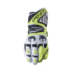 Five RFX-1 γάντια μοτοσικλέτας λευκό και κίτρινο φλούο 9 - 121025909
