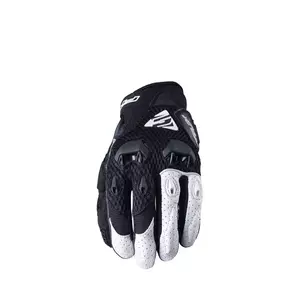 Cinque guanti da moto Stunt Evo Airflow bianco e nero 13 - 0218071813