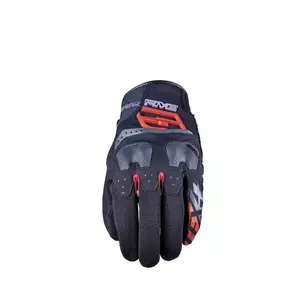 Motorkárske rukavice Five TFX-4 čierne/červené 10-1