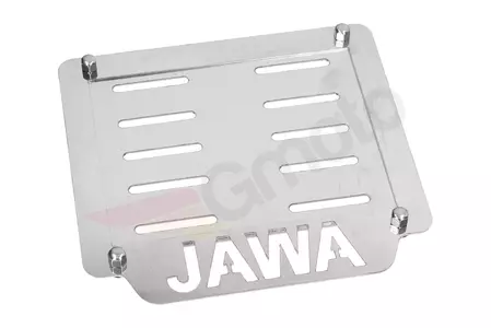 Rámeček registrační značky Jawa z nerezové oceli-2