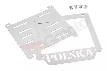 Πλαίσιο πινακίδας αριθμού Πολωνία ανοξείδωτος χάλυβας - 675133