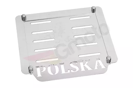 Рамка на табелата с номера Полша неръждаема стомана-2