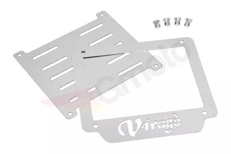 Cadre de plaque d'immatriculation Yamaha Virago acier inoxydable