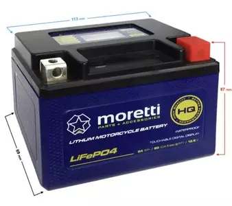 Akumulator Moretti MFPX4L litowo-jonowy ze wskaźnikiem-2
