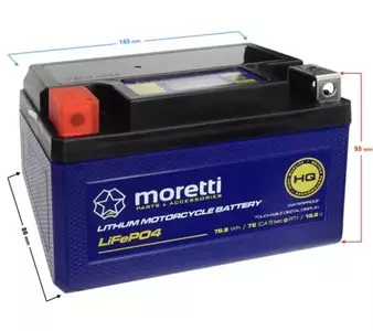 Akumulator Moretti MFPX7A litowo-jonowy ze wskaźnikiem-2