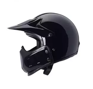 Motorradhelm mit abnehmbarem Kiefer Awina TN8658E L glänzend schwarz-1