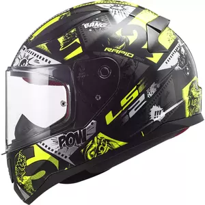 LS2 FF353 RAPID MINI VIGNETTE PRETO H-V YEL L capacete integral de motociclista para crianças-2