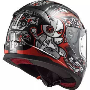 LS2 FF353 RAPID MINI VOODOO BLACK RED S integrální dětská motocyklová helma-2