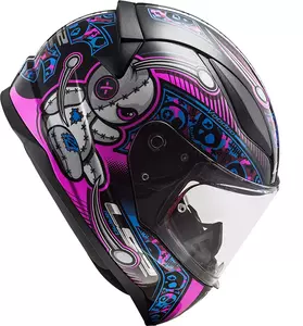 LS2 FF353 RAPID MINI VOODOO BLACK FLUO PINK L capacete integral de motociclista para crianças-3