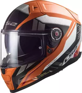 LS2 FF811 VECTOR II STYLUS LARANJA PRETO L capacete integral de motociclista-1