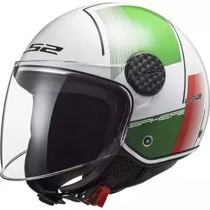 Kask motocyklowy otwarty LS2 OF558 SPHERE LUX FIRM WHITE GREEN RED M-1
