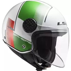 Kask motocyklowy otwarty LS2 OF558 SPHERE LUX FIRM WHITE GREEN RED M-3