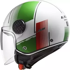 Kask motocyklowy otwarty LS2 OF558 SPHERE LUX FIRM WHITE GREEN RED M-4
