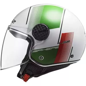 Kask motocyklowy otwarty LS2 OF558 SPHERE LUX FIRM WHITE GREEN RED M-5