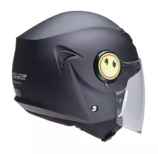LS2 OF602 FUNNY JUNIOR capacete aberto de motociclista MATT BLACK M-3
