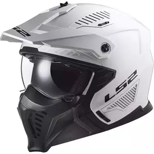 LS2 OF606 DRIFTER SOLID WHITE XS capacete aberto para motociclistas-1