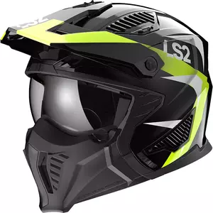 LS2 OF606 DRIFTER TRIALITY H-V YELLOW casque moto ouvert XS-1