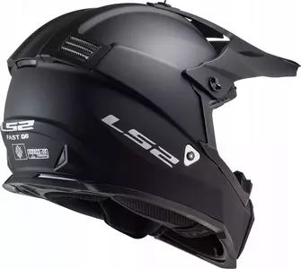 LS2 MX437 FAST EVO MINI MATT BLACK S capacete para motas de enduro-2