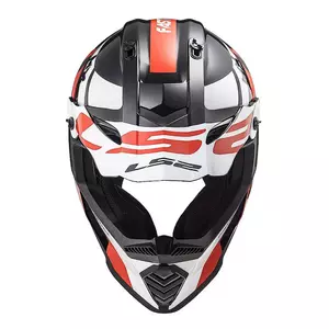 LS2 MX437 FAST EVO MINI STRIKE NEGRO BLANCO ROJO S casco de moto de enduro para niños-2