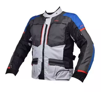 LS2 Norway Man Motorcycle Jacket Blue Black Grey Red M - 64150F01264