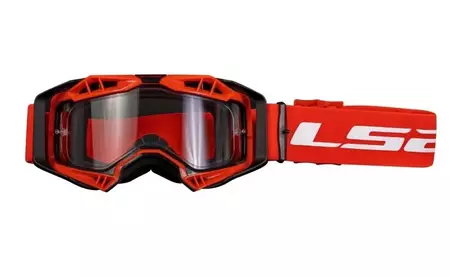 Ochelari de protecție LS2 Aura pentru motociclete negru/roșu-1
