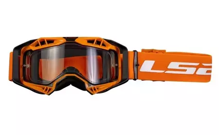 LS2 Aura motoristična očala črno-oranžna-1