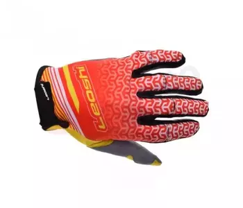 Oranžové rukavice na motorku Leoshi MX S