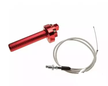 Manetka gazu CNC z linką Pitbike Honda CRF 50 czerwona-1