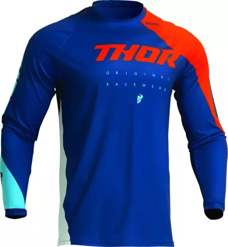Thor Sector Edge тениска за крос ендуро тъмно синьо/оранжево L-1