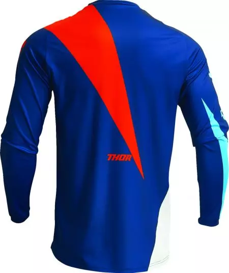 Thor Sector Edge тениска за крос ендуро тъмно синьо/оранжево L-2