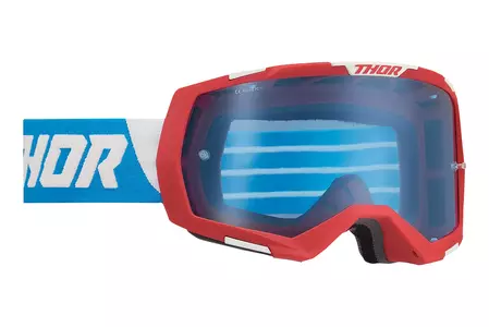 Thor Regiment ochelari de motocicletă pentru motociclete cross enduro roșu/alb/negru-1