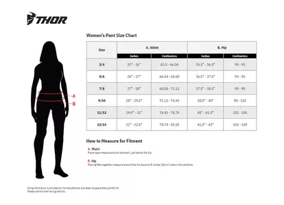 Pantalon de cross enduro Thor Sector Minimal pour femme noir/rose 3/4-4