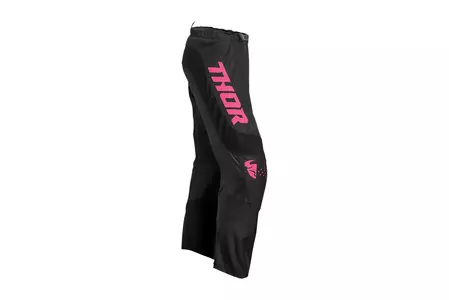 Pantalon Thor Sector Minimal pour femmes cross enduro noir/rose 11/12-2
